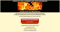 Desktop Screenshot of ofenmosmann.de