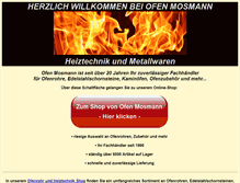 Tablet Screenshot of ofenmosmann.de